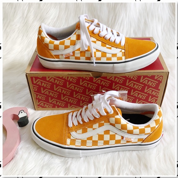cheddar checkerboard vans